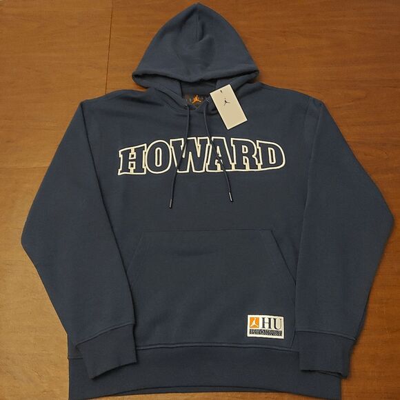 Jordan X Howard University Bisons Pullover Hoodie Navy Blue FJ9323-419 Men's M - Picture 1 of 3